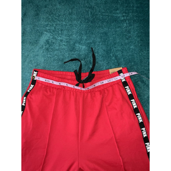 VS Pink Women's Size Medium Pink Track Pants Red - Picture 10 of 11